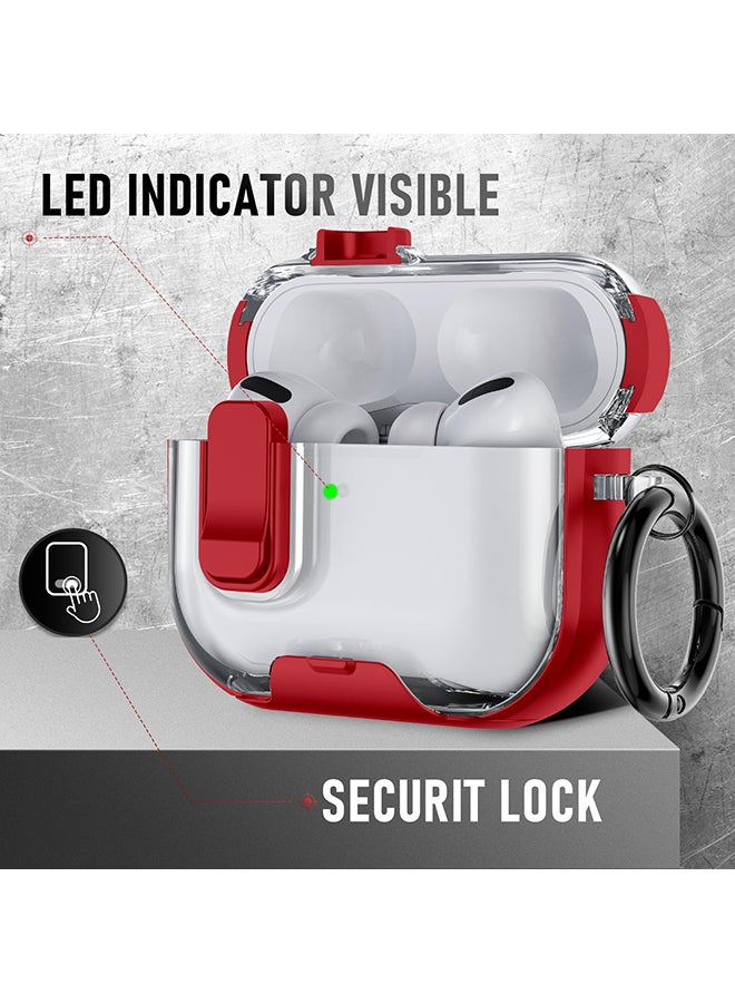 O Ozone Case for AirPods Pro 3 Case with Phone Stand &Cleaner Kit Protective Cover| TPU + PC Hybrid Shockproof Cover | Anti-Scratch | Wireless Charging  -Red - Image 3