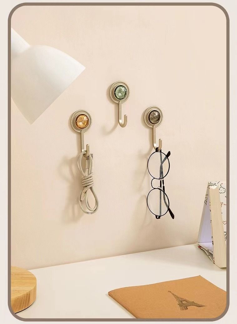 4-Pieces Set New Design Fashion Adhesive Hook Kitchen Bathroom Self Adhesive Decorative Wall Hook - Image 5