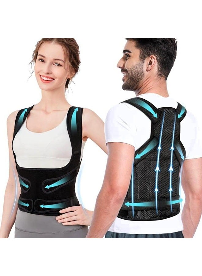 Generic Back Brace Posture Corrector for Women and Men, Shoulder Straightener, Adjustable Full Back Support, Upper and Lower Back Pain Relief, Hunchback, Thoracic, Spine Trainer  - Image 1