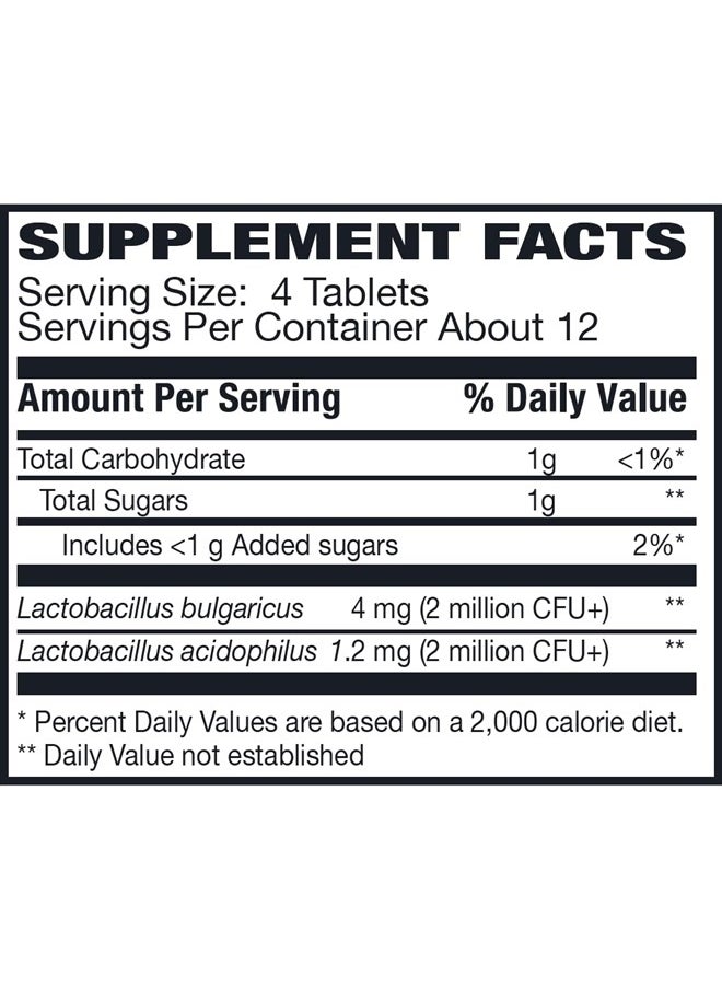 Pharma - Floranex Tablets - Lactobacillus Tablets Probiotic Dietary Supplements - 50 Tablets