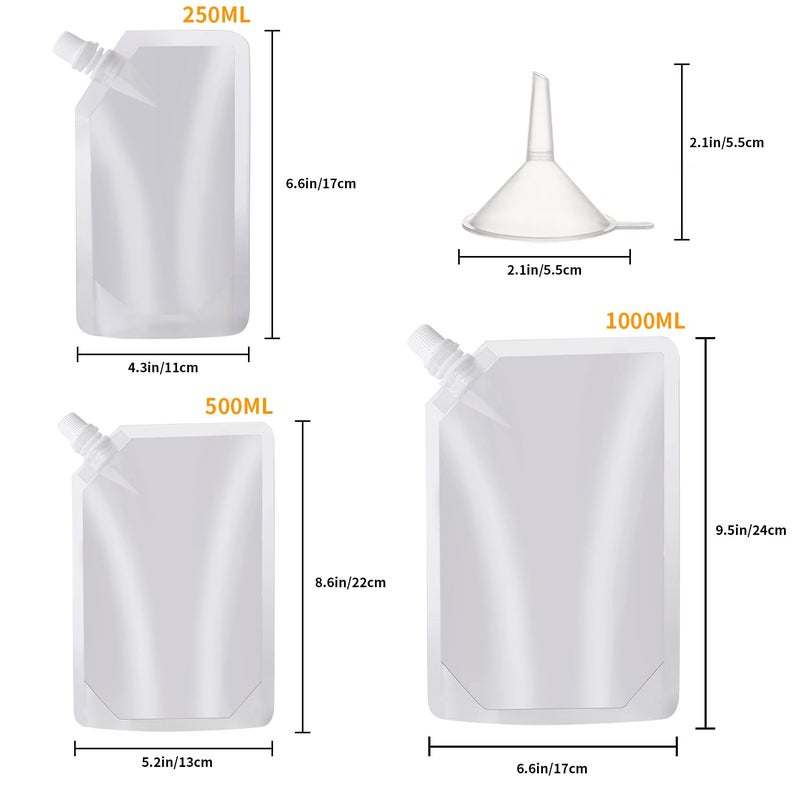 OHMAXHO Plastic Flasks - Reusable, Leak-Proof for Travel, Outdoor Sport, Running enthusiasts, Concerts, Events(8OZ-16OZ-32OZ,16PCS) - Image 2