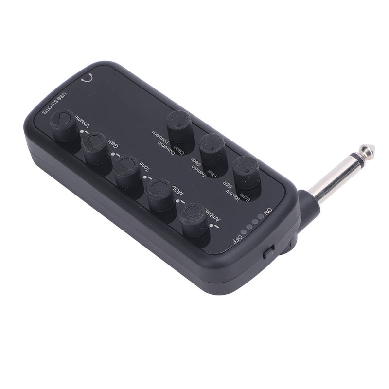 Bass Headphone Amplifier: 600mAh USB Rechargeable - Multi Effects Bass Guitar Headphone Amp With Clean Overdrive Distortion Echo Reverb Chorus Tremolo Deep Tones For Bass Players Music Practice Record - Image 3