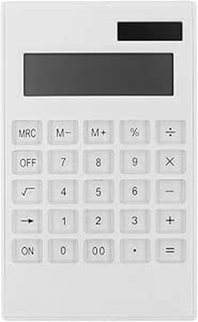 Solar Powered Slim Desktop Calculator With LCD Screen - Image 1