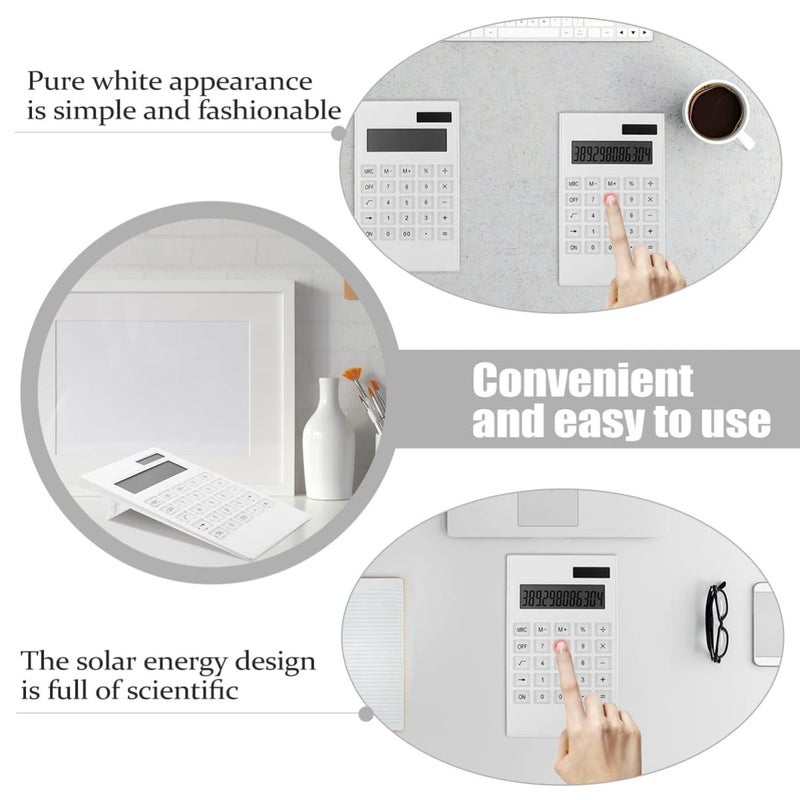 Solar Powered Slim Desktop Calculator With LCD Screen - Image 3