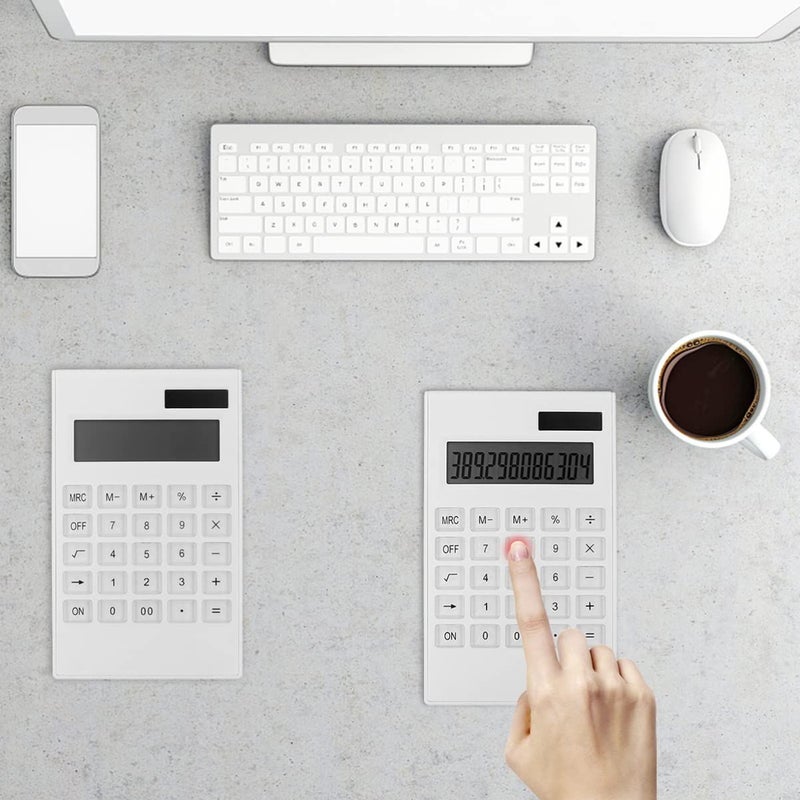 Solar Powered Slim Desktop Calculator With LCD Screen - Image 5