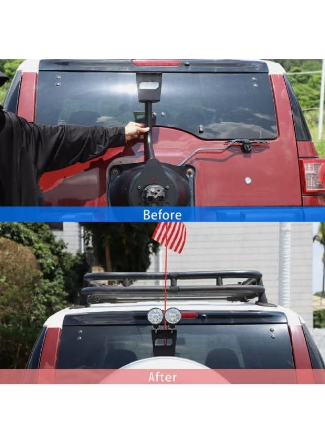 Tailgate Flagpole Searchlight Bracket Mount For FJ Cruiser 2007-2021 - Image 1