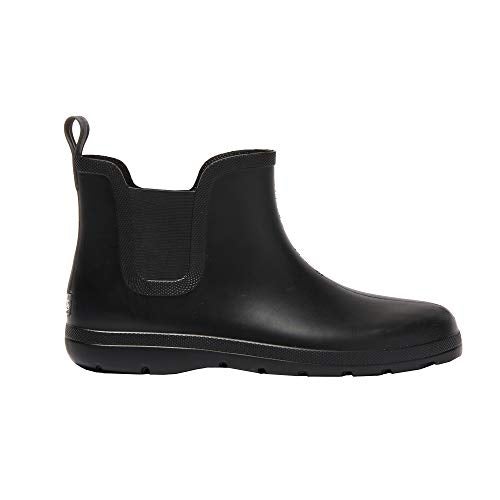 Totes Men's Chelsea Rain Boots - Waterproof Ankle Deck Boots Anti-Slip Comfort Rubber Boots Chelsea Garden Shoes for Fishing, Outdoors, Yard Work, Black, 12 - Image 1