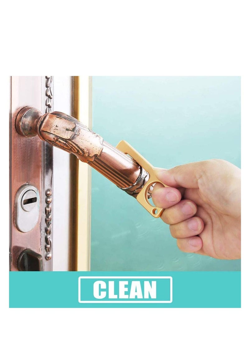 KASTWAVE - No Touch Door Opener Keychain, KASTWAVE Upgrade No Touch Hand Tool with Touch Screen Design Keep Hands Clean and Hygiene, No Touch Key Chains Tool with Stylus for Touchscreen Elevator Door ATM (2 Pcs) - Image 1