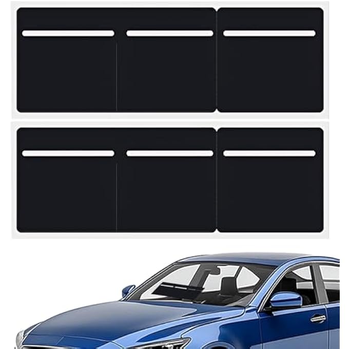 rayihni Tax Disc Holder For Car Windscreen, 2 Pcs 3 In 1 Parking Permit Holder Car Permit Holder Adhesive Self PVC Parking Ticket Holder 28*9.6cm Cling and Easy Removal Note Holders for Taxi Van Truck Black - Image 2