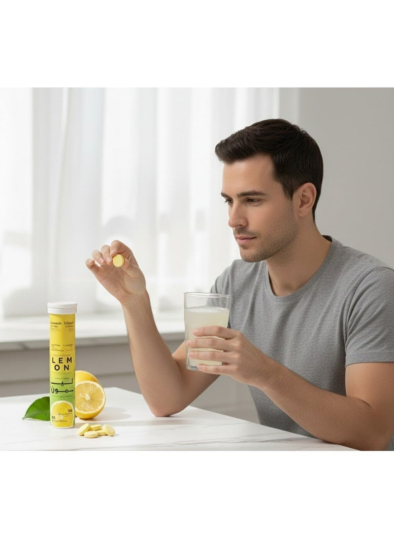زهوة ليمونادا أقراص فوارة فيتامين C والزنك بنكهة الليمون، 1000 مجم فيتامين سي + 10 مجم زنك، مكمل غذائي لدعم المناعة – 20 قرص - Image 3
