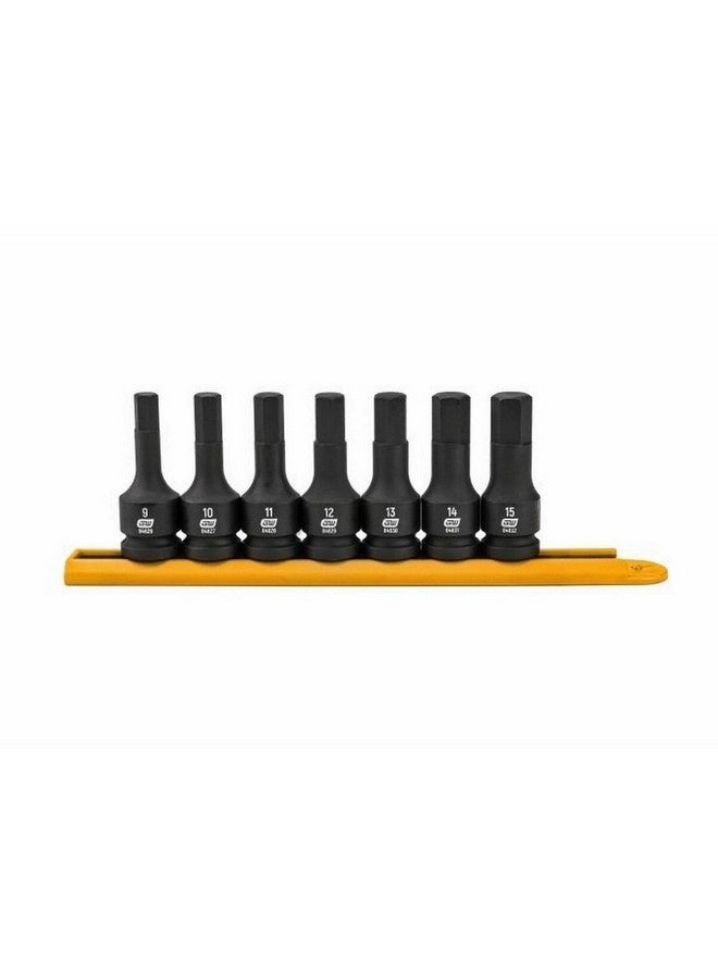 GearWrench 7-Piece Hex Bit Impact Metric Socket Set Black 1/2 Inch 84940 - Image 1