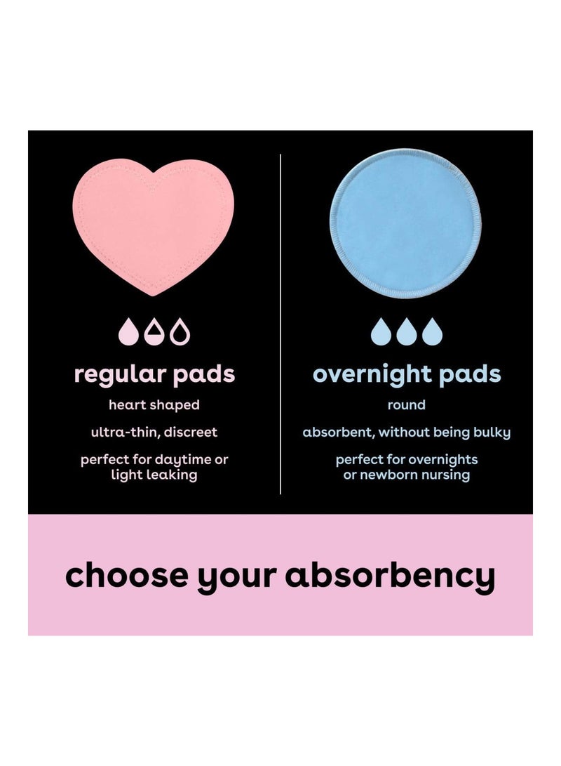 bamboobies Bam Womens Nursing Pads Reusable And Washable 3 Regular Pairs And 1 Overnight Pairs Leak Proof Pads For Breastfeeding 4 Pairs - Image 3