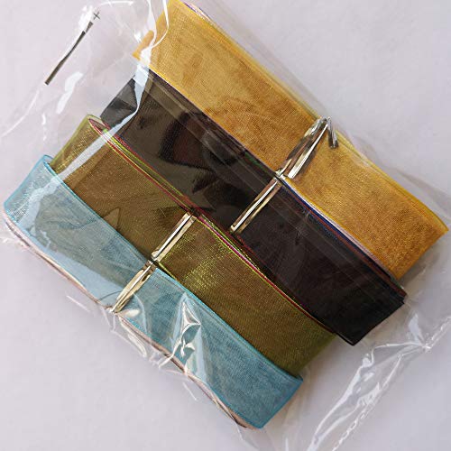 Chenkou Craft Solid Organza Ribbon Assorted 24 Yards Craft Bow Party Decoration Packing Ribbons (Mix, 1/2"(12mm)) - Image 5