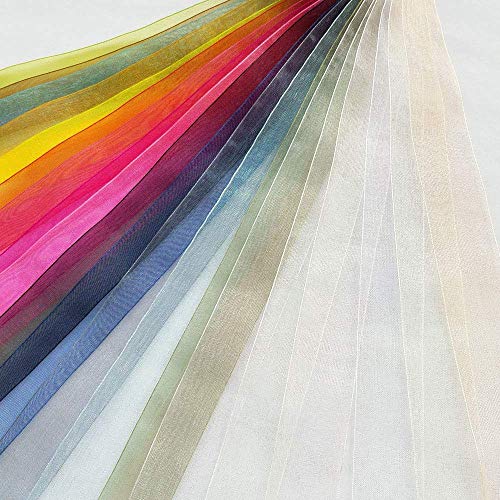 Chenkou Craft Solid Organza Ribbon Assorted 24 Yards Craft Bow Party Decoration Packing Ribbons (Mix, 1/2"(12mm)) - Image 2