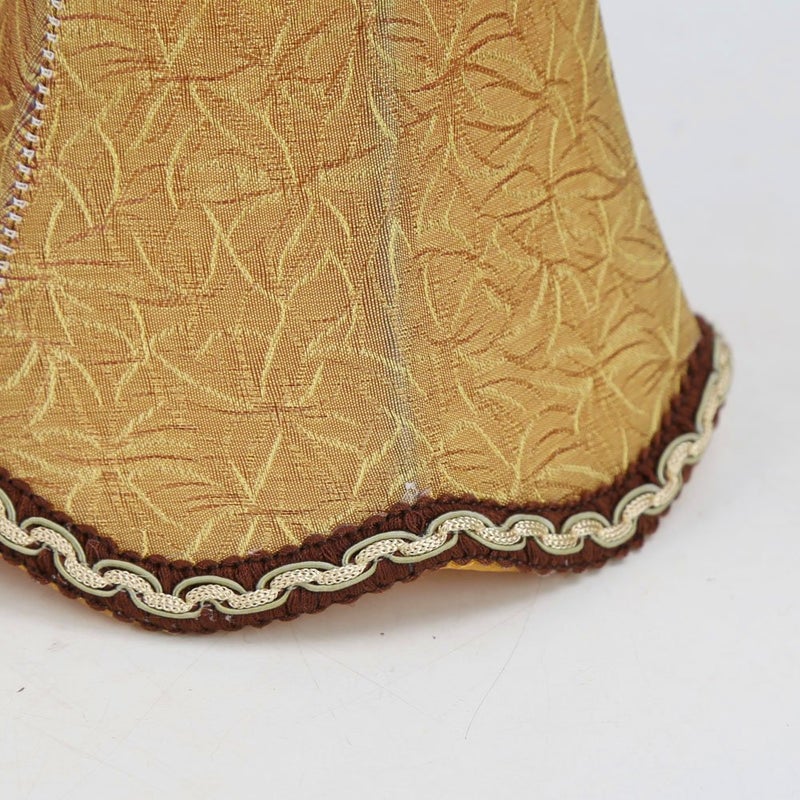 Fuloon Small Lamp Shades Clip on Bulb, Modern European Style Mini Bell Lampshades for Chandelier, French Country Chandelier Lamp Shades, 3.14x5.51x4.72 in, 2 Pack (Coffee) - Image 5