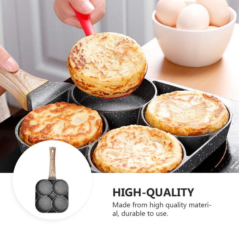 HRDR Delicate 1pc 4- Cup Egg Cooking Prop Non Stick Frying Pan Breakfast Skillet Cooker - Image 5