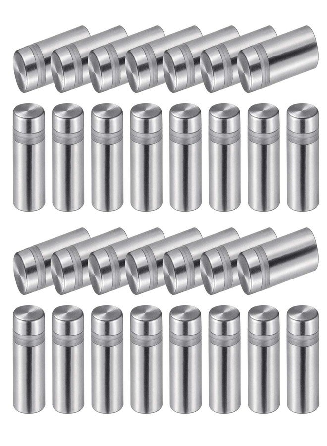 Favide 48 Packs Sign Standoff Screws Advertising Screws Stainless Steel Wall Standoff Mounts Glass Acrylic Nail for Glass Artwork and Sign Displays (1/2 x 1 Inch) - Image 1
