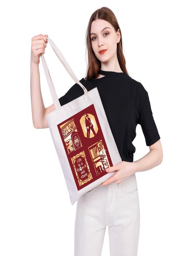 MEIKIUP Musical Singer Inspired Gift Musical Reusable Grocery Bag Musical Theatre Lover Performer Gift (C TB) - Image 4