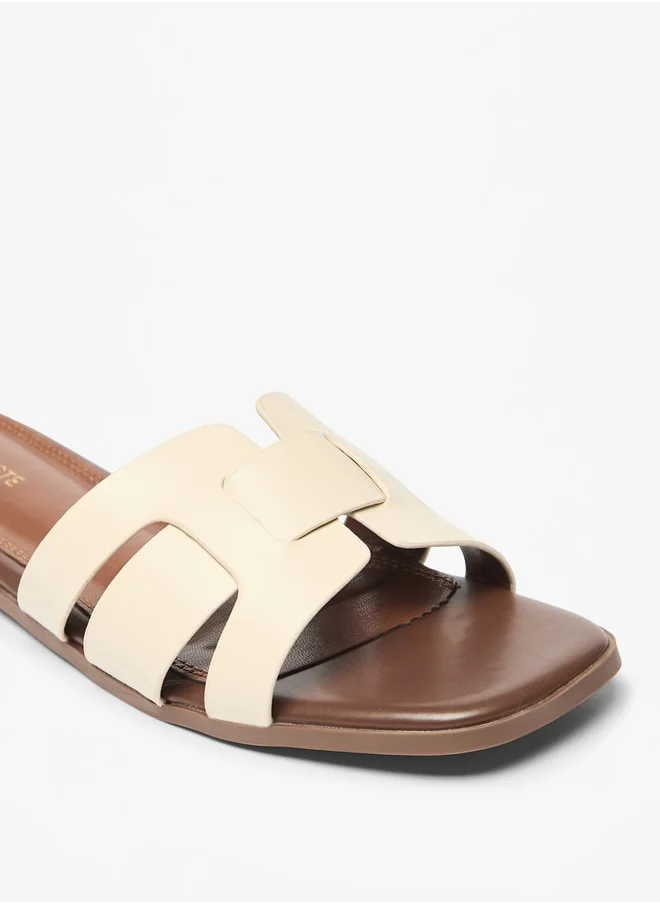 Celeste Women's Solid Slip-On Flat Sandals