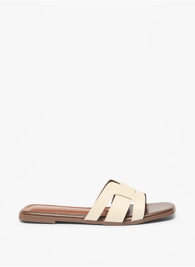 Celeste Women's Solid Slip-On Flat Sandals