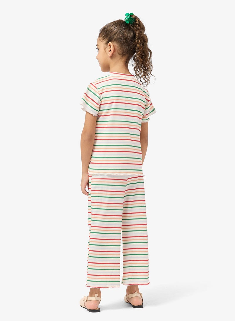 Pinata Butterfly Stripe Tshirt and Pants Set - Image 3