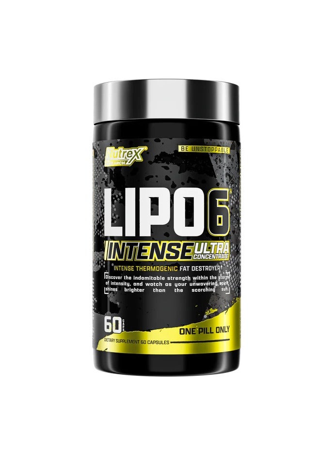 Nutrex Research Nutrex, Lipo 6 Intense, Thermogenics Fat Burner, 60 Caps, 60 Servings  - Image 1