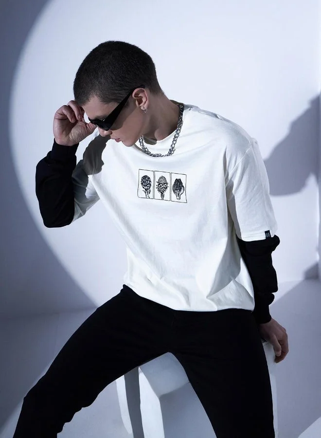 Hubberholme Men's White T-shirts - Classic Fit and Comfortable Everyday Style