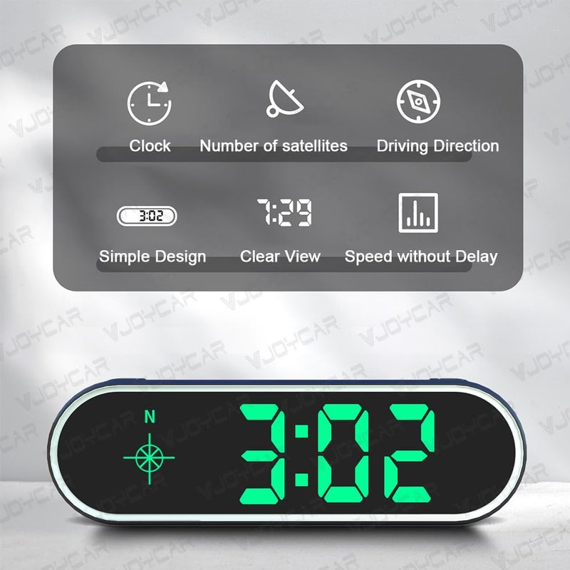 VJOYCAR 2023 عداد السرعة الجديد HUD GPS عداد السرعة الرقمي MPH عرض أمامي للسيارات والشاحنات، كابل USB للتوصيل والتشغيل (G60-ملون) - Image 2