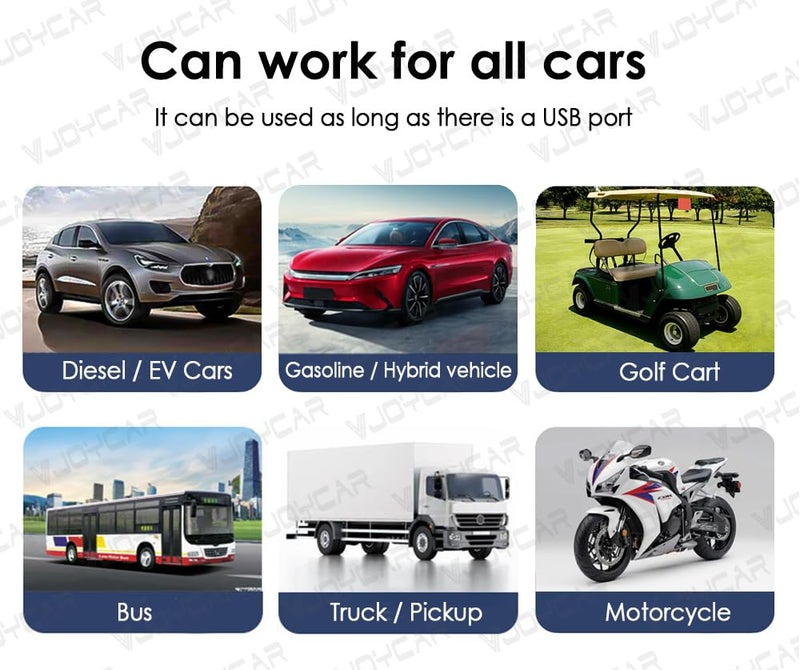 VJOYCAR 2023 عداد السرعة الجديد HUD GPS عداد السرعة الرقمي MPH عرض أمامي للسيارات والشاحنات، كابل USB للتوصيل والتشغيل (G60-ملون) - Image 5
