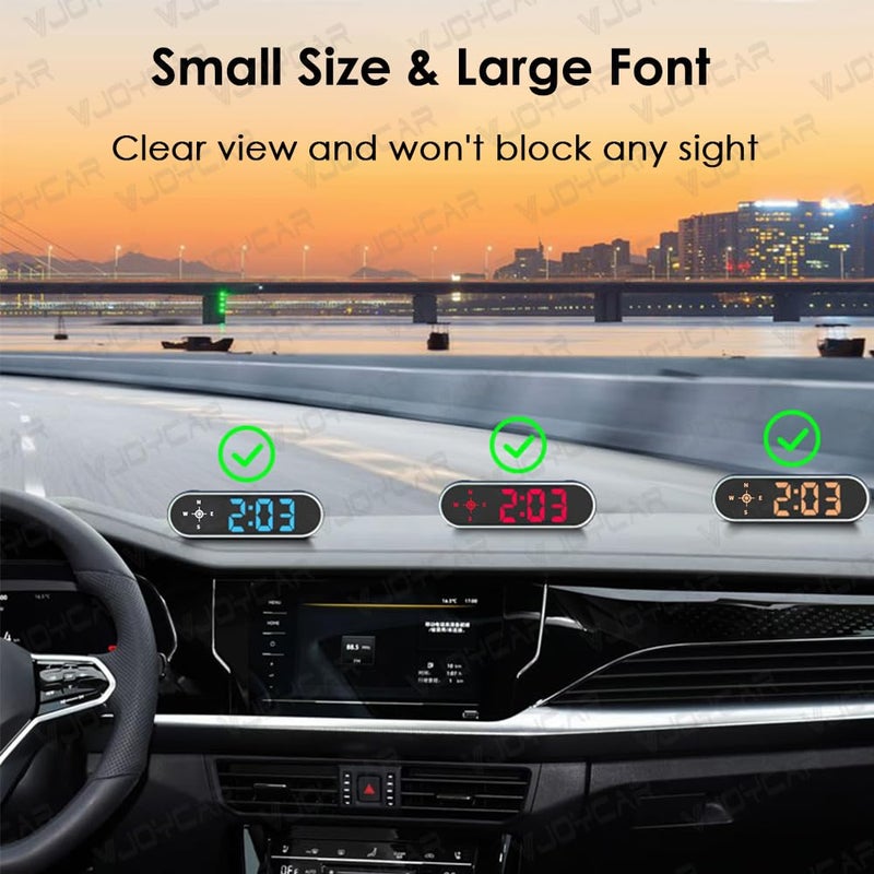 VJOYCAR 2023 عداد السرعة الجديد HUD GPS عداد السرعة الرقمي MPH عرض أمامي للسيارات والشاحنات، كابل USB للتوصيل والتشغيل (G60-ملون) - Image 3