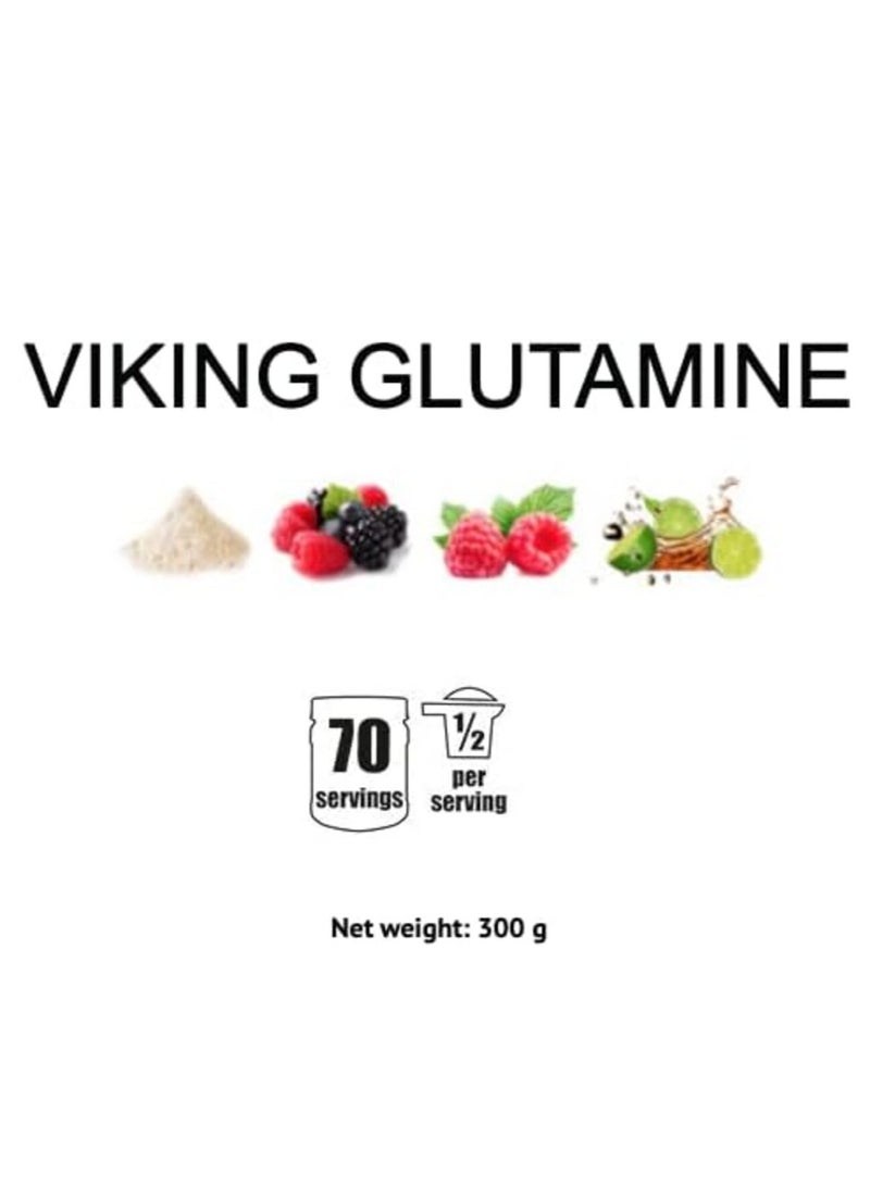 VIKING FORCE LABORATORIES Viking Glutamine- Forest Fruit Favour 100% pure L-glutamine, 300g, 70 servings, Increases muscle pump - Image 3