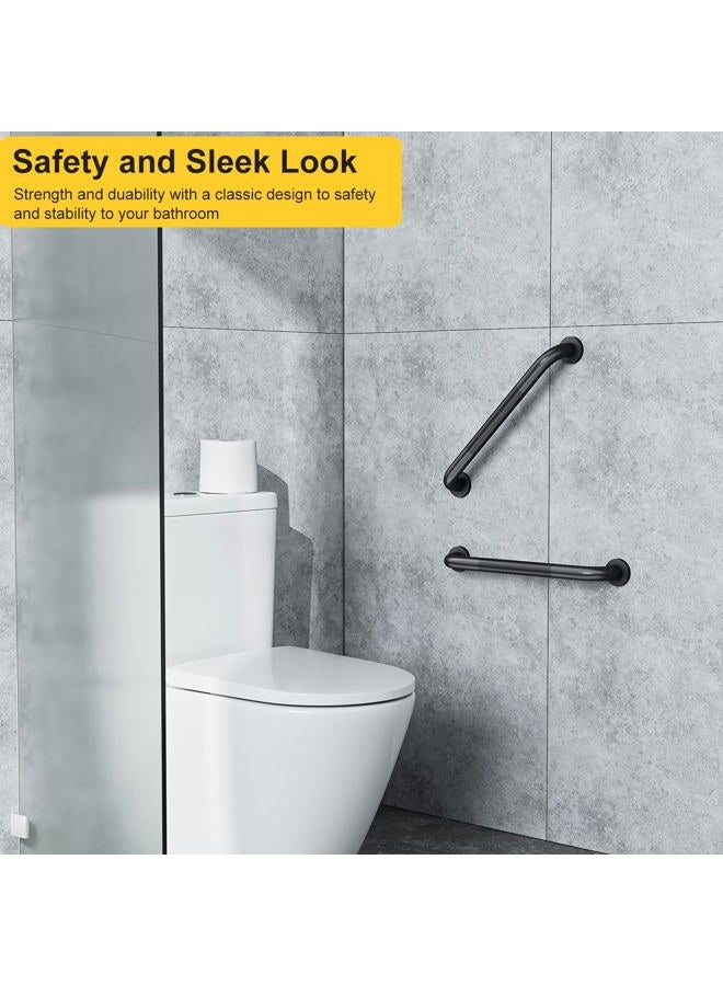 Fanhao 2 Pack Bathroom Grab Rail, 16 Inch Stainless Steel Shower Hand Rail Grab Handles, Safety Hand Rail Mobility Aids for Elderly, Children and Disability- Matte Black - Image 5
