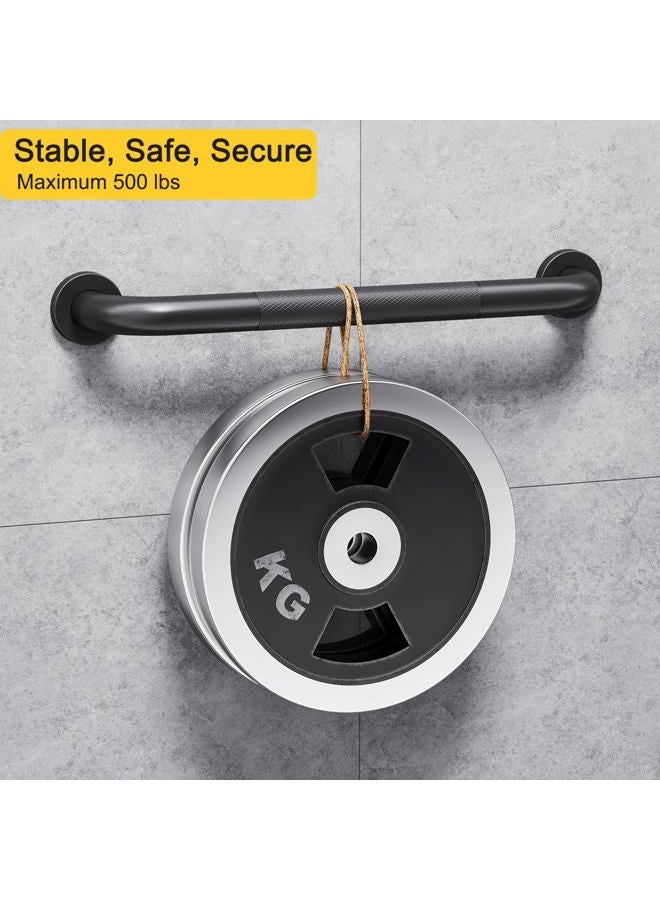 Fanhao 2 Pack Bathroom Grab Rail, 16 Inch Stainless Steel Shower Hand Rail Grab Handles, Safety Hand Rail Mobility Aids for Elderly, Children and Disability- Matte Black - Image 3
