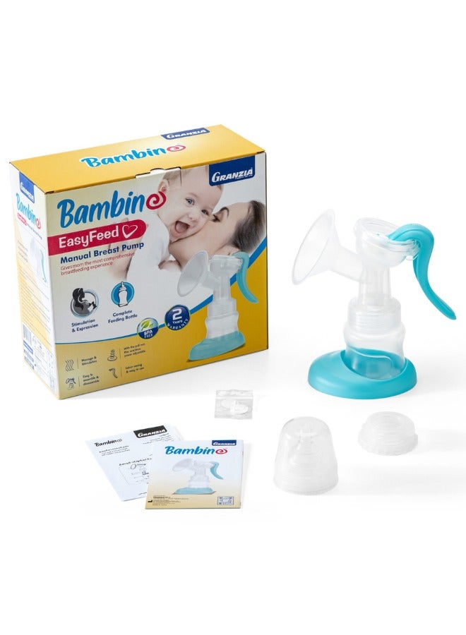 Granzia Manual Breast Pump, Silicone Hand Pump for Breastfeeding, Small Portable Manual Breast Milk Catcher, Baby Feeding Pumps & Accessories, White, Mothers Day Gifts, Travel Portable Breast Pump  - Image 1
