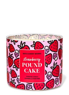 Bath & Body Works Strawberry Pound Cake 3-Wick Candle 