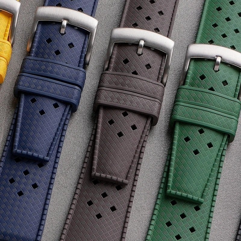 Ultra-Comfortable Breathable Sport Diving Watch Straps – Fluorocarbon Rubber Bands with Soft Flexible Fit for Fitness Activities and Daily Wear - Image 3