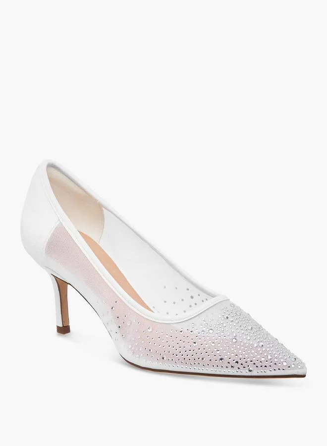 سيليست Women'S Embellished Pointed Toe Pumps With Stiletto Heels