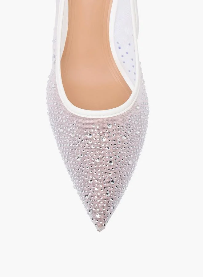 Celeste Women'S Embellished Pointed Toe Pumps With Stiletto Heels