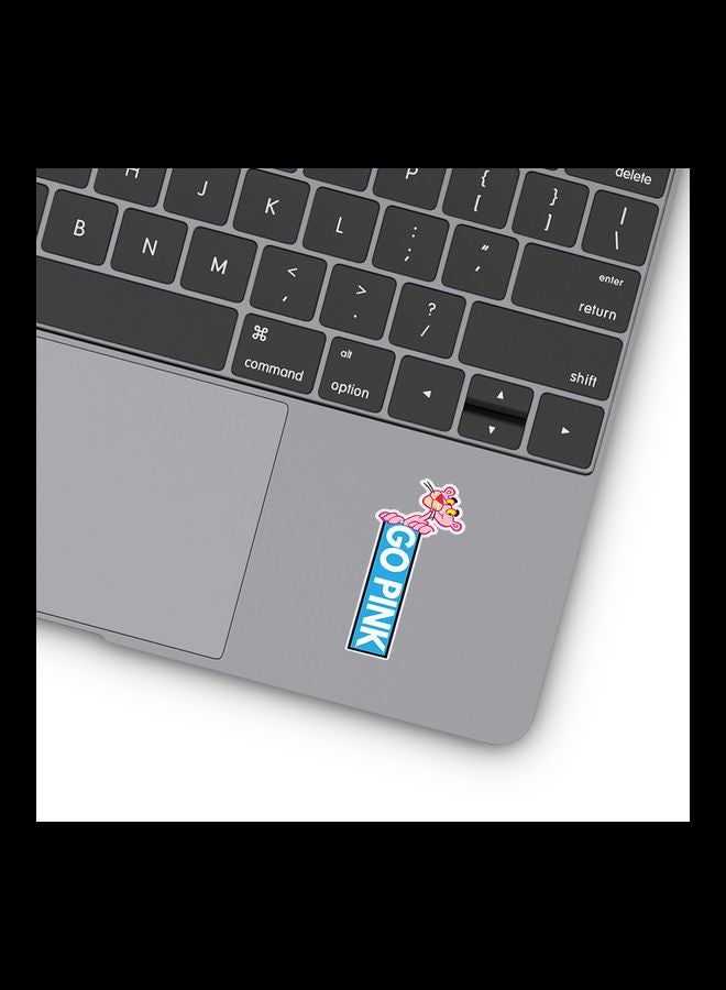 RKN Go Pink Panther Vinyl Stickers For Laptop 3inch - Image 1
