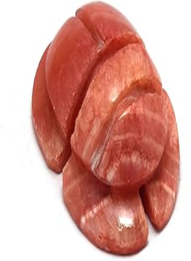 immatgar pharaonic Egyptian Statue figurines alabaster Scarab Egyptian souvenirs gifts from Egypt (Light Red - 7.5 CM Long)