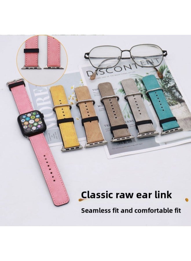 Heat Sublimation PU Leather Blank For Apple Watch Band Suitable For Apple Watch 12345 Generations Fashionable Metal Fake Leather-Color:peacock Blue