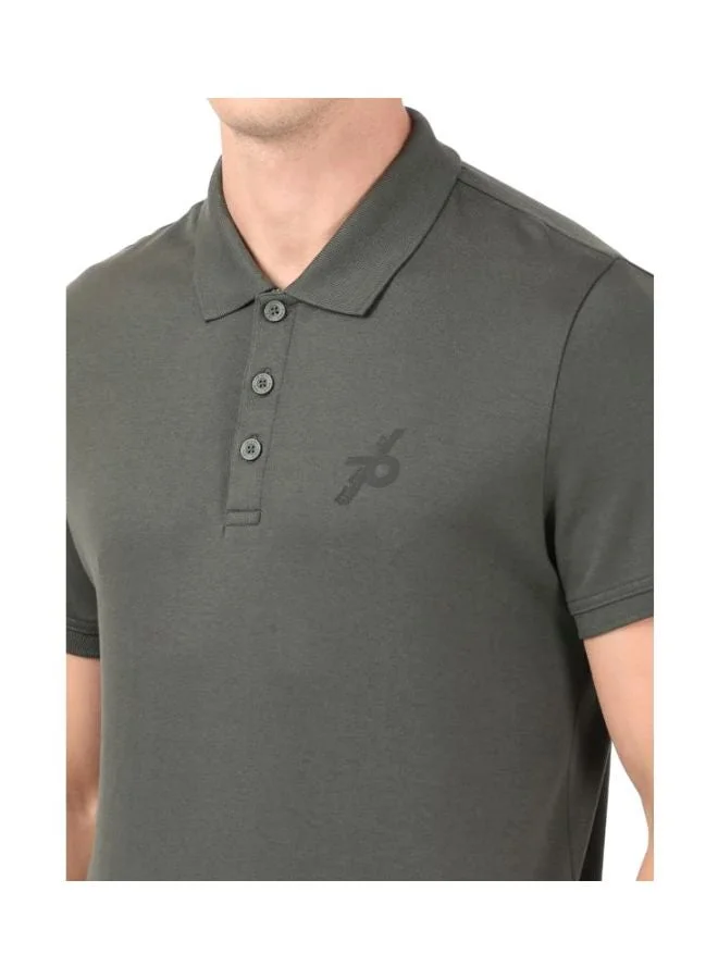 Jockey Deep Olive 3911 Men Super Combed Cotton Rich Solid Half Sleeve Polo T Shirt for Men | Best Price UAE