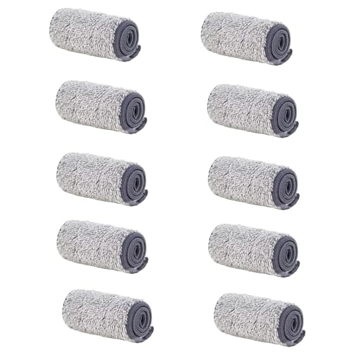 UPKARANWALE Microfiber Refill Pad Head Fit Flat Mops Washable Household Cleaning Tool House Floor Dust Mop Refill Pad for Large Bucket Mop for Home, Office, Restaurants (Set of 10 Pcs, 38 CM X 12 CM) - Image 1