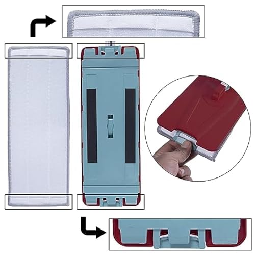 UPKARANWALE Microfiber Refill Pad Head Fit Flat Mops Washable Household Cleaning Tool House Floor Dust Mop Refill Pad for Large Bucket Mop for Home, Office, Restaurants (Set of 10 Pcs, 38 CM X 12 CM) - Image 3