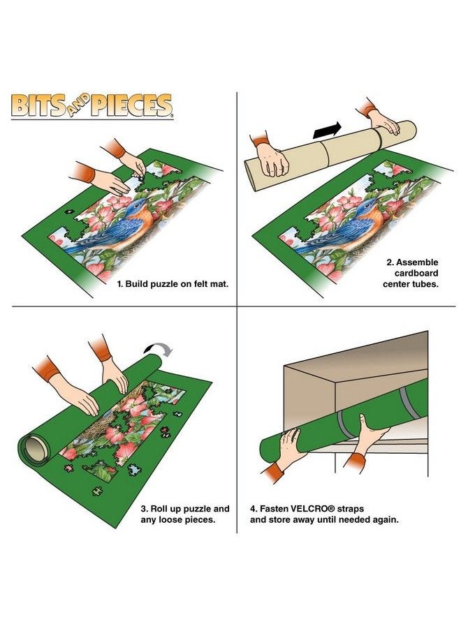 Bits and Pieces Portable Jigsaw Roll Up Matstore Puzzles On Unique Puzzle Roll Felt Mat System Fits Puzzles Up To 3000 Pieces  - Image 5