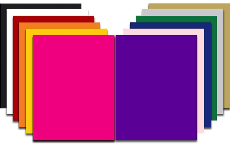 Siser EasyWeed Heat Transfer Vinyl HTV for T-Shirts 12 x 15 Inches 12 Precut Sheets (Top Selling Colors, 12" x 15") - Image 1