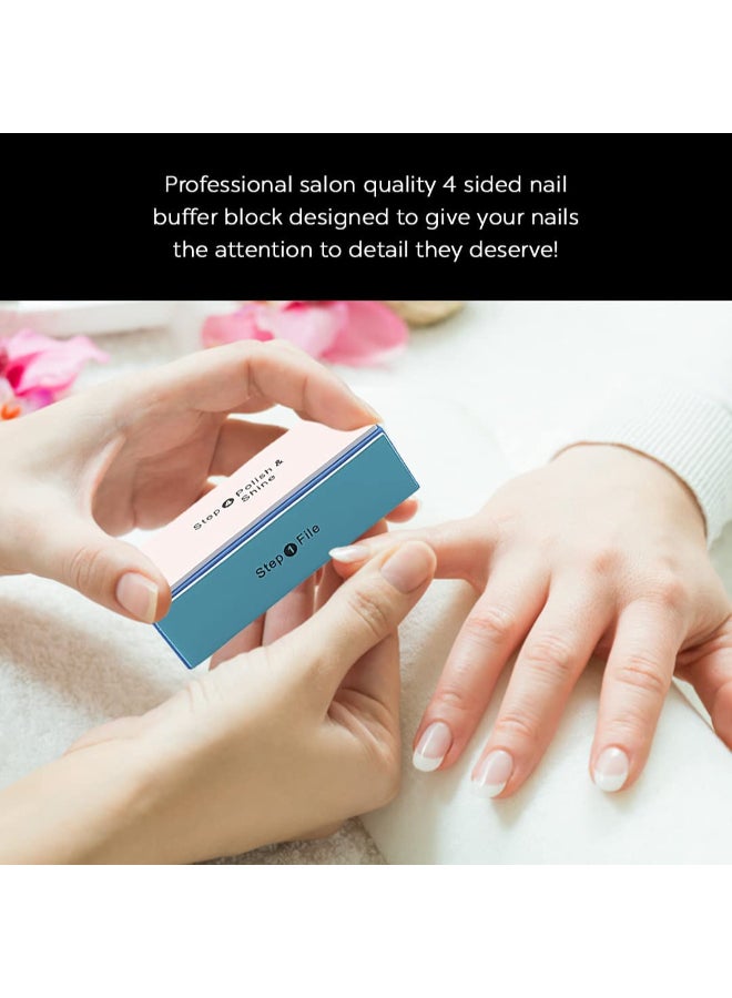 WEILUSI 4 Ways Nail Buffer Block Nail Files and Buffers Nail Shine Buffers Blocks Files Sanding Polisher Smooth Buff Shine Manicure Buffer Tools Kit for Nail Art Care 2PCS - Image 4