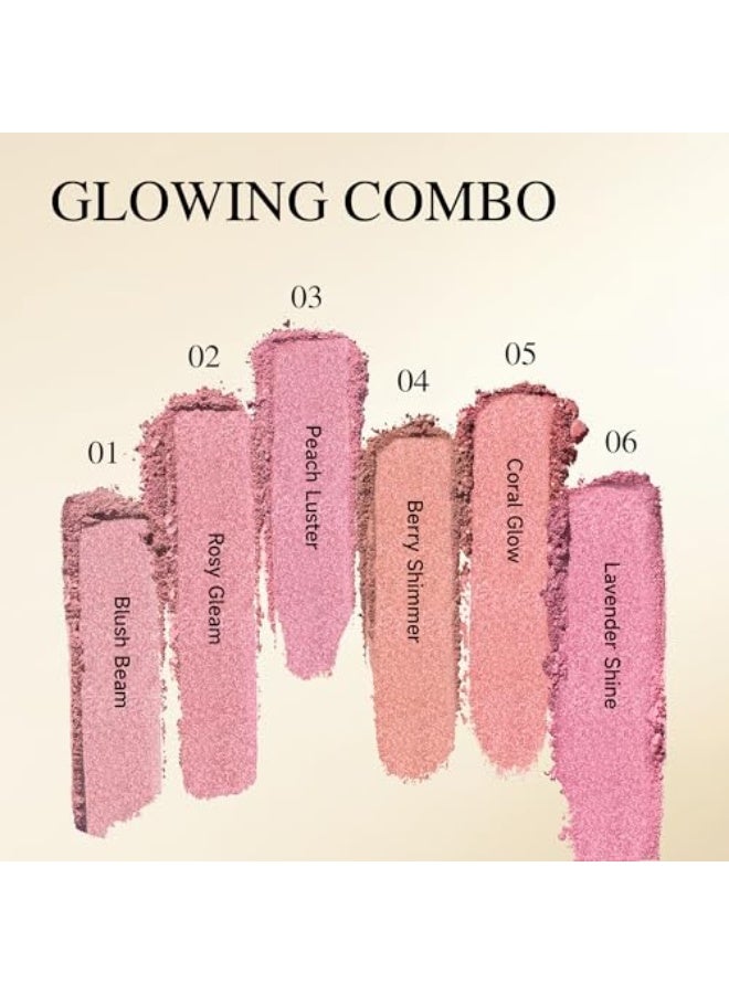 PHOFAY Luminous Blush Powder-Multi-Use Formula, Ultra-Fine & Smooth, Longer-Lasting Wear with Natural Luminous Glow (03#) - Image 2