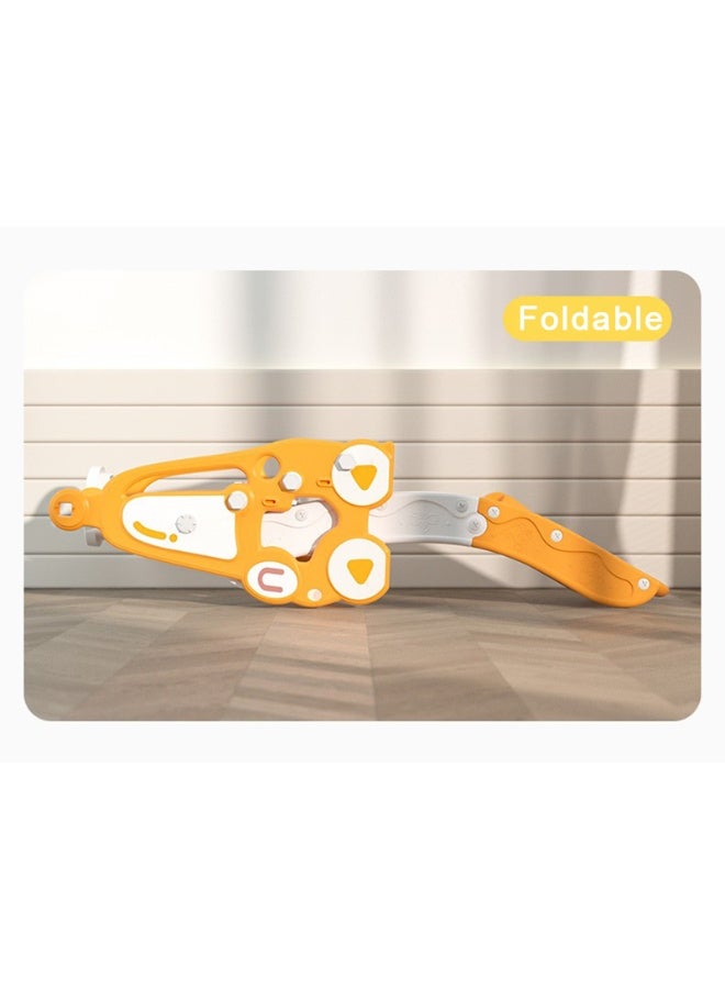 فول جوي مجموعة زحليقة وأرجوحة مع حلقة كرة سلة 3*1 للأطفال،مجموعة ملعب داخلي وخارجي للأطفال الصغار،مجموعة ألعاب تسلق للأطفال - Image 4