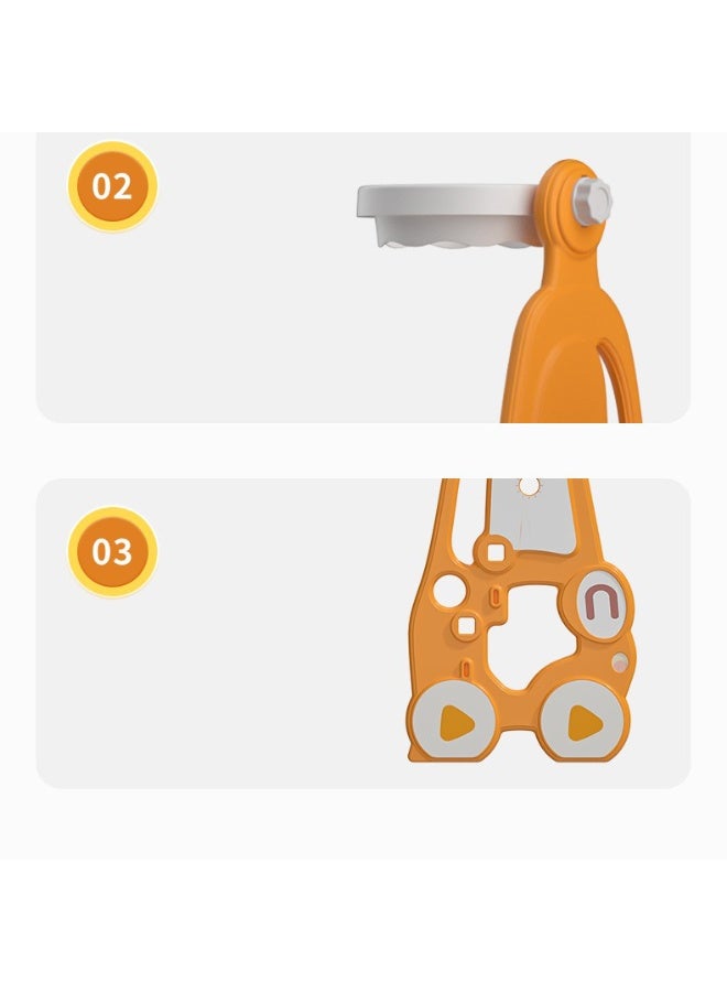 فول جوي مجموعة زحليقة وأرجوحة مع حلقة كرة سلة 3*1 للأطفال،مجموعة ملعب داخلي وخارجي للأطفال الصغار،مجموعة ألعاب تسلق للأطفال - Image 5